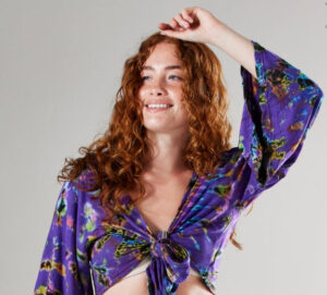 Viscose Tie Dye Wrap Top by Namaste image 0