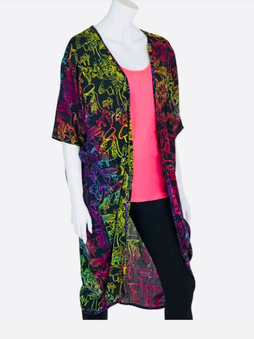 Long Mushroom 🍄 Print Open Jacket-Top by Siesta image 0