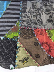 Patchwork Short Wrap Skirt image 1