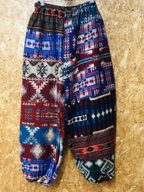 Cashmelon Aztec Weave Patchwork Aladdin Style Pants image 0