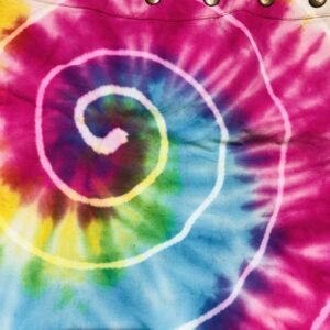 Rainbow Tie Dye Popper Fastening Short Wrap Skirt by Gringo image 5