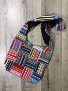 Cotton Patchwork Shoulder Bag With Tie Dye Detail by Gringo image 2