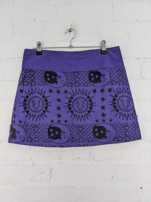 Cotton Sun Screen Print Popper Wrap Short Skirt image 6