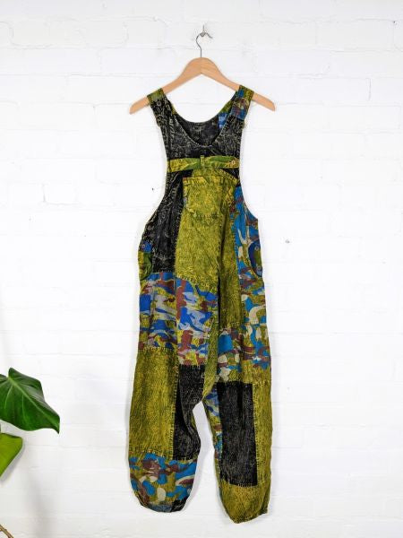 Harem Patchwork Camo Print Dungarees by Gringo image 0
