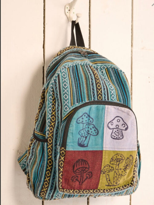 Gheri Cotton Backpack with Mushroom 🍄 Detailing by Namaste image 0