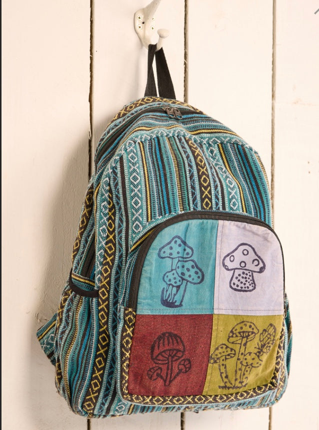 Gheri Cotton Backpack with Mushroom 🍄 Detailing by Namaste