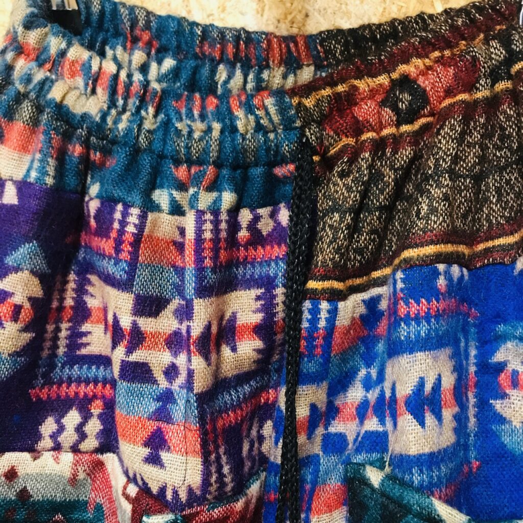 Cashmelon Aztec Weave Patchwork Aladdin Style Pants image 4