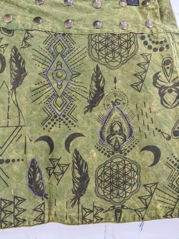 Screen print Short Wrap Skirt image 1