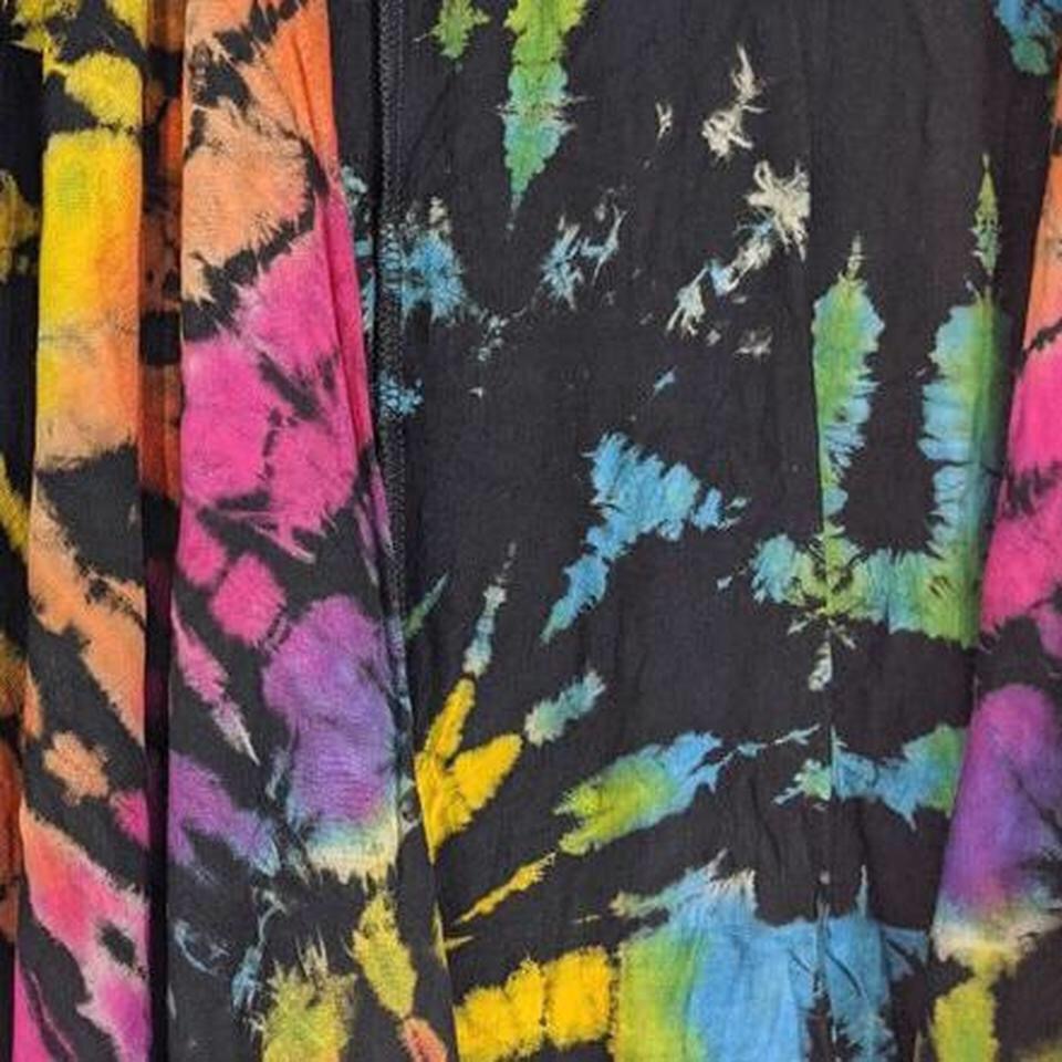 Viscose Black-Rainbow Tie Dye Jacket by Gringo image 2