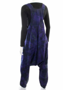 Cotton Purple Tie Dye Harem Dungarees image 3