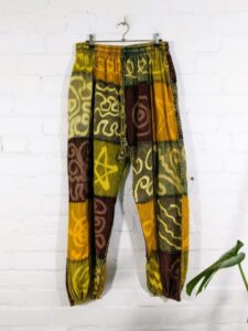 Cotton Patchwork Aladdin Pants By Gringo image 0