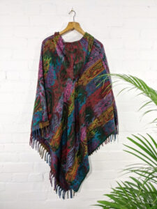V Shaped Hooded Poncho image 1