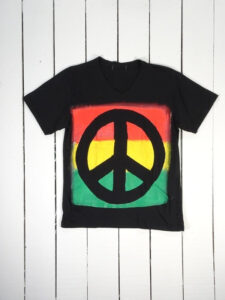 Screen Print Peace Sign Tee by Gringo image 0