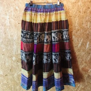 Nepalese Cotton Patchwork Hippy Skirt image 2