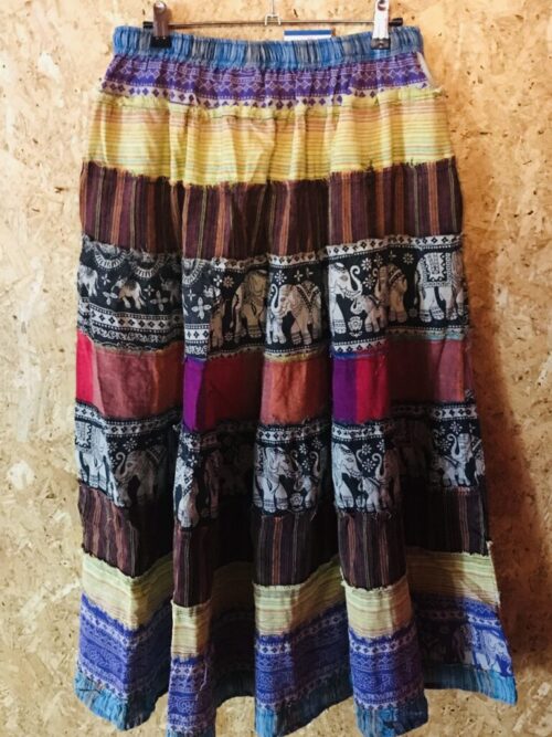 Nepalese Cotton Patchwork Hippy Skirt image 2