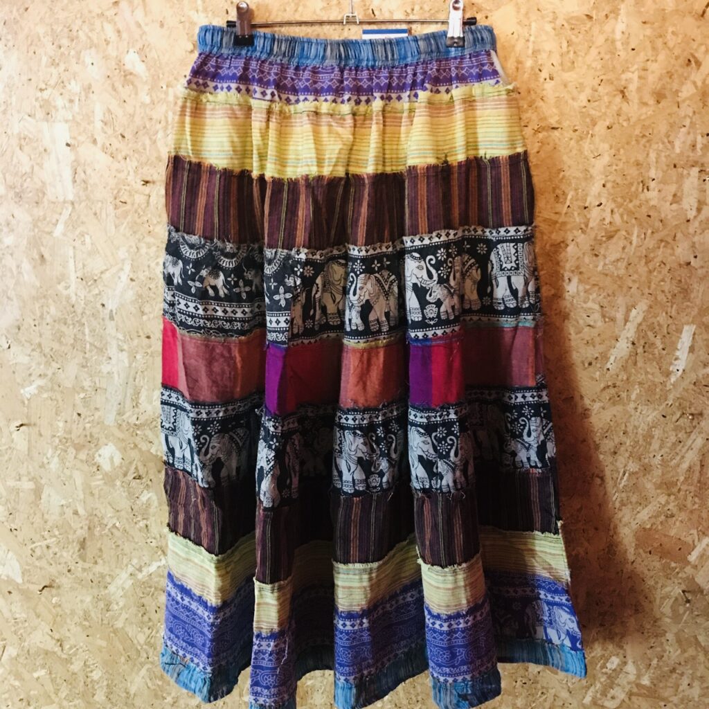 Nepalese Cotton Patchwork Hippy Skirt