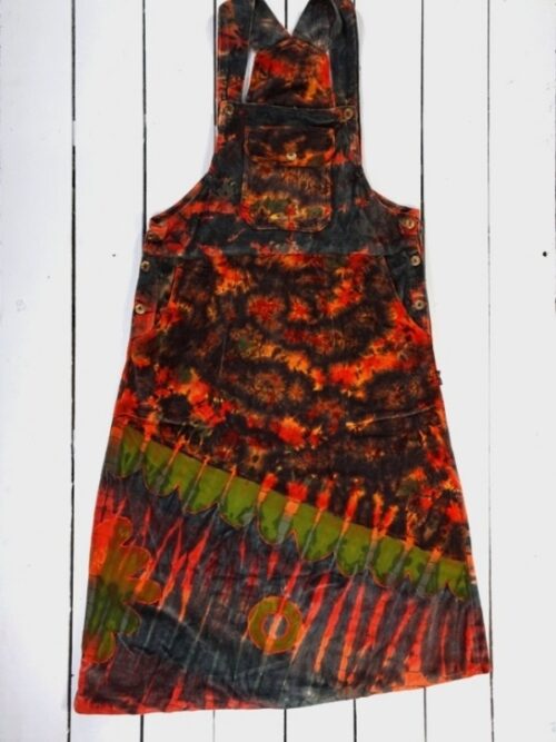 Velvet Long Dungaree Dress - 100% Cotton image 0