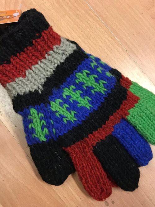 Full Finger Assorted Multi Knit Gloves by Little Kathmandu image 0