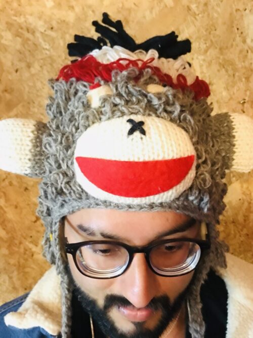 100% Wool Crazy Monkey Hat image 0
