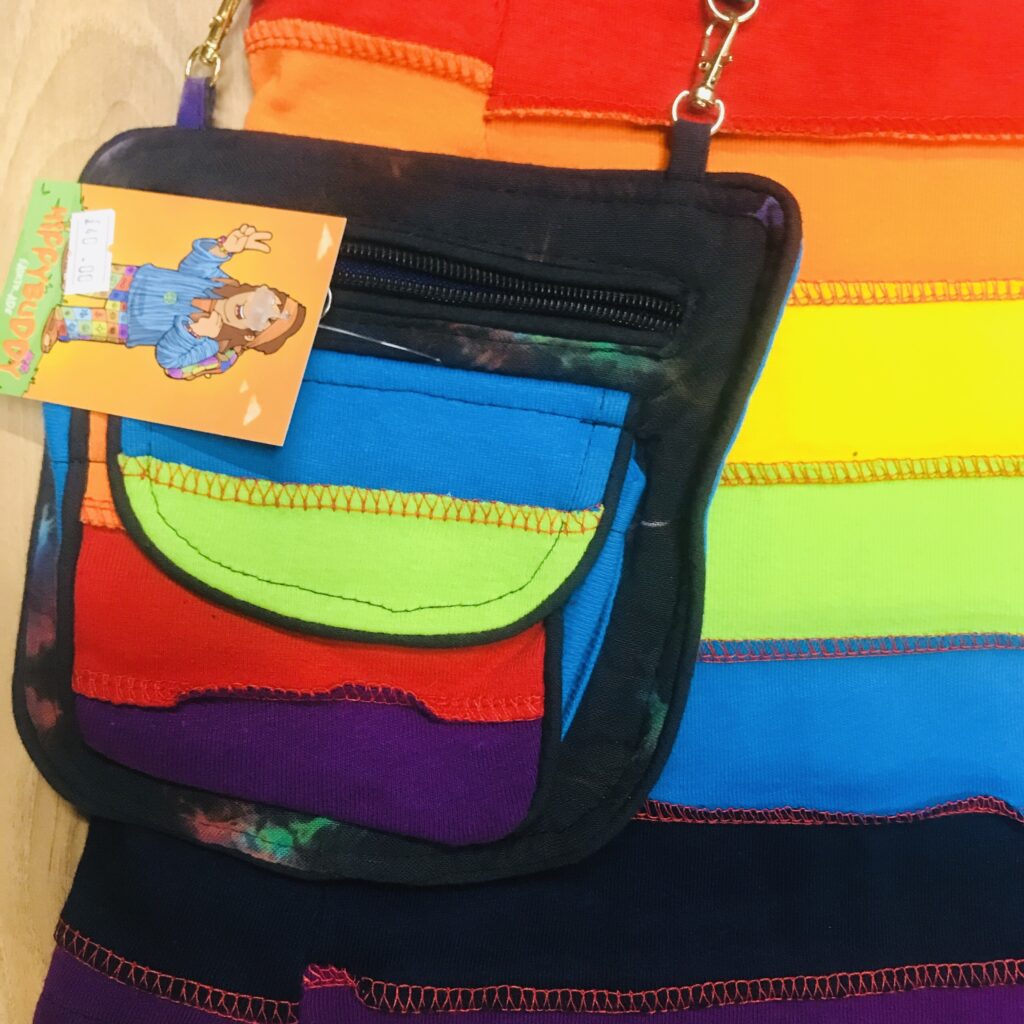 Nepalese Rainbow 🌈 Stripe Reversible Popper Wrap Short Skirt image 4