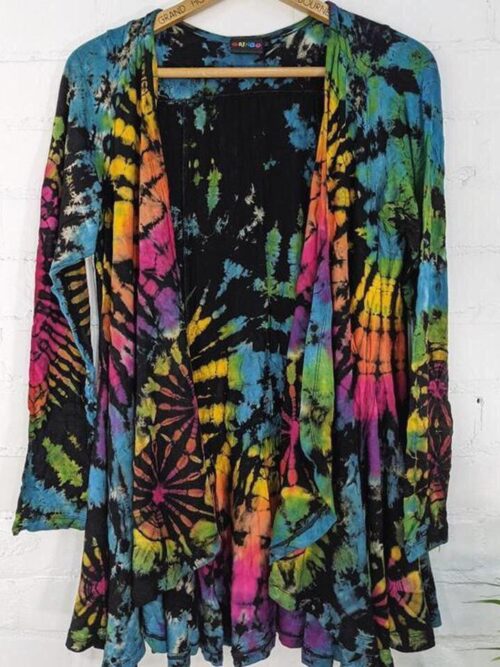 Viscose Black-Rainbow Tie Dye Jacket by Gringo image 0