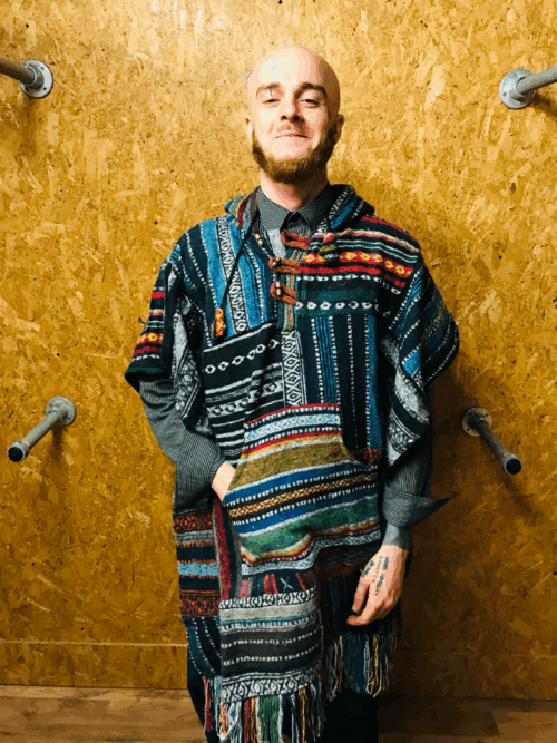 Nepalese Gheri Thick Cotton Patchwork Poncho image 3