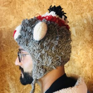 100% Wool Crazy Monkey Hat image 5