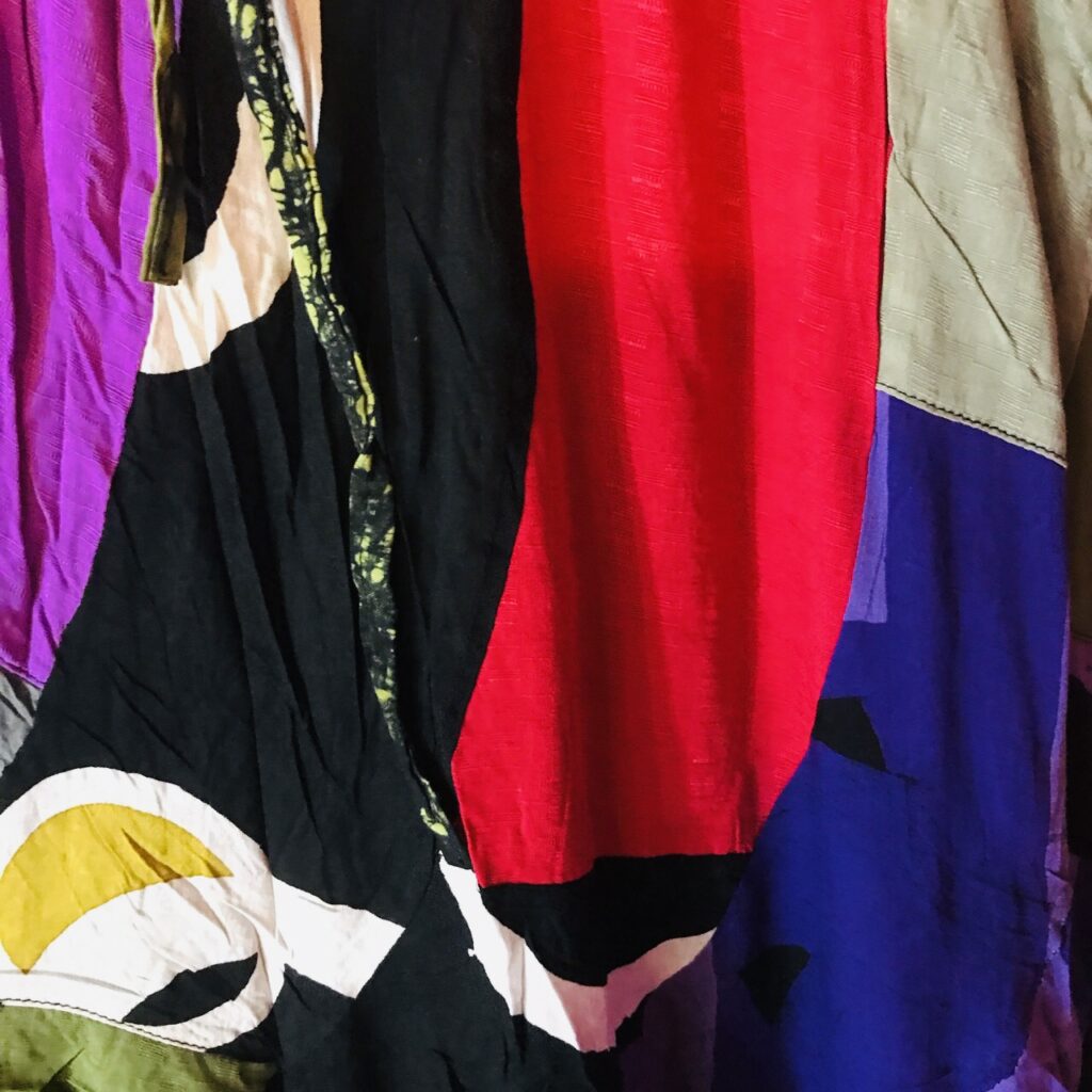 Assorted Rayon Bali Mid Length Patchwork Skirt image 5