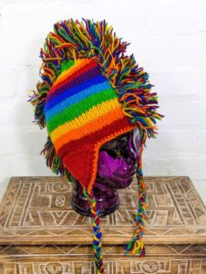 Rainbow 🌈 Wool Mohawk Hat by Gringo image 0