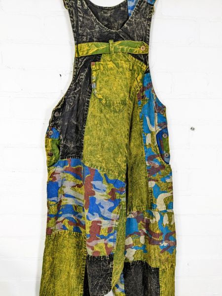 Harem Patchwork Camo Print Dungarees by Gringo image 2