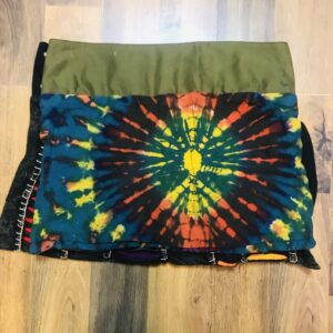 Nepalese Rainbow 🌈 Stripe Reversible Popper Wrap Short Skirt image 3