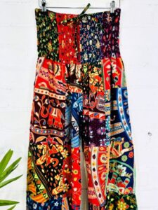 Cotton Aladdin Style Patchwork Elephant Print Pants by Gringo image 1