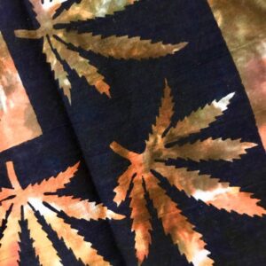 Tie Dye Ganja Leaf Double Bedcover-Wallhanging by Namaste image 3