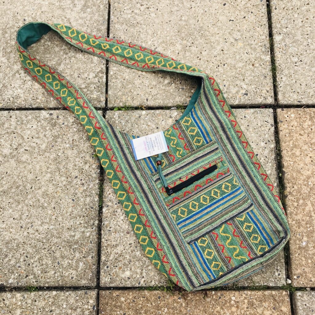 Assorted Cotton Gheri Stripe Shoulder Bag by Hippy Buddy