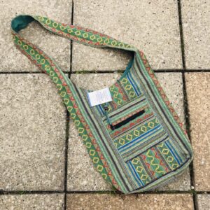 Assorted Cotton Gheri Stripe Shoulder Bag by Hippy Buddy image 1
