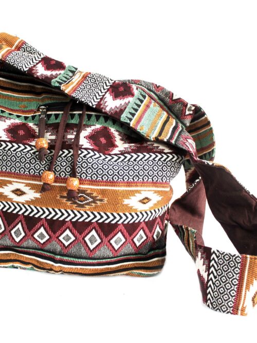 Jacquard Shoulder Bag Chocolate Multi