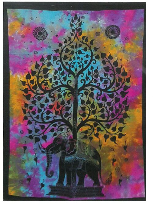 Cotton Wall Art - Elephant Tree