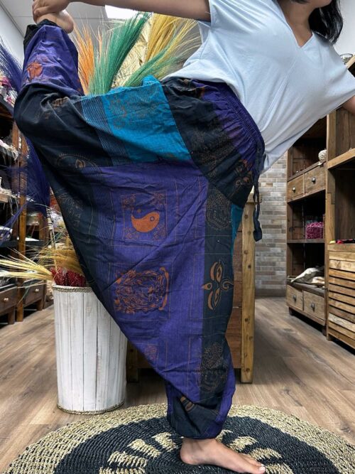 Harem Style Pants Himalayan Print on Purple