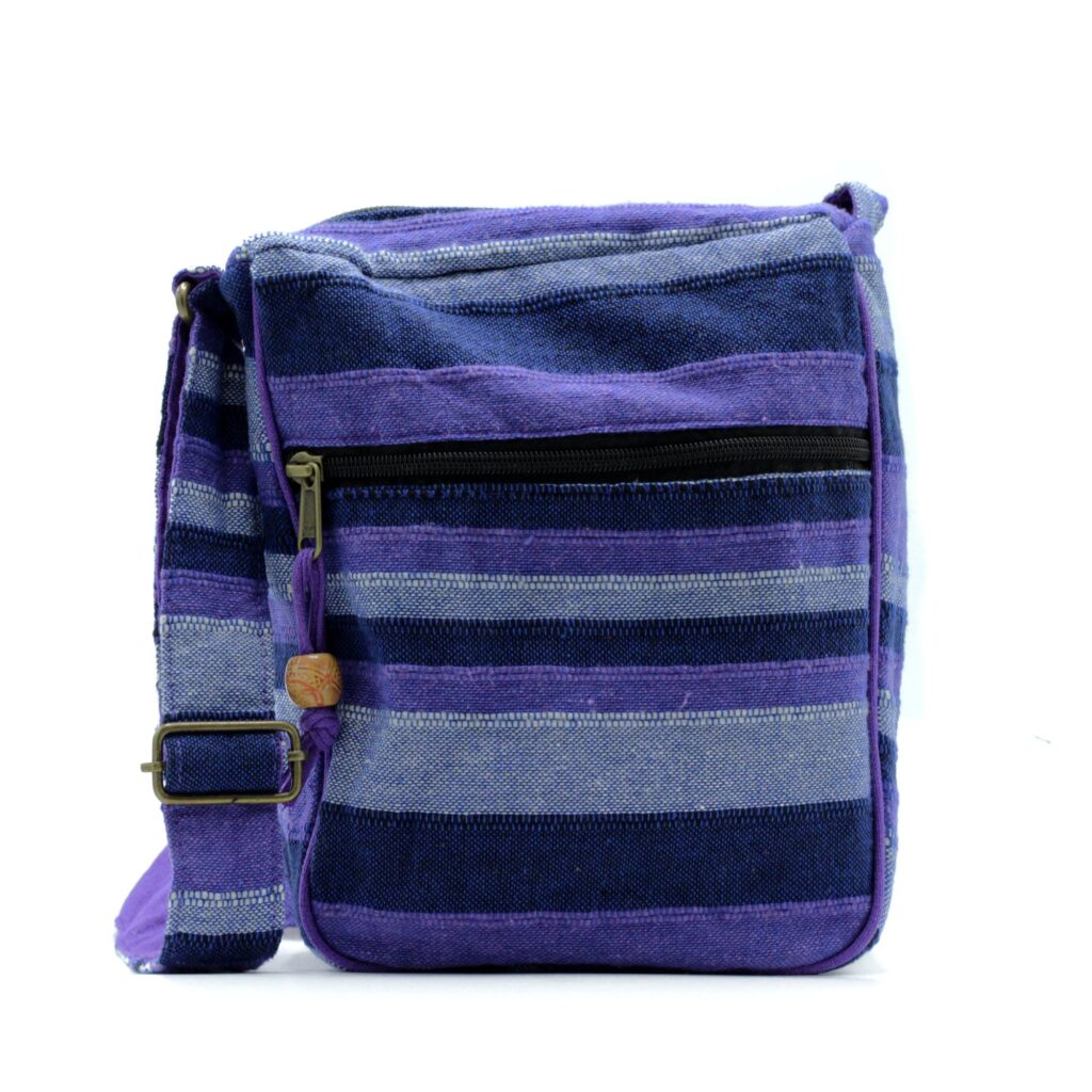 Nepalese Square Shoulder Bag Blue