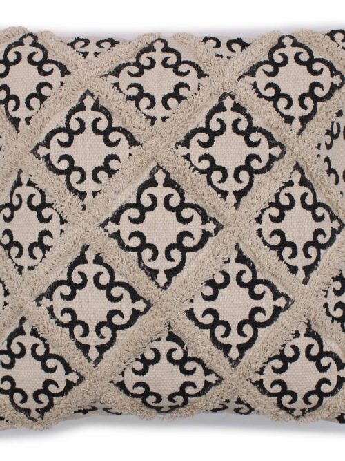 Classic Cushion Cover - Lux Criss-Cross & Print - 45x45cm