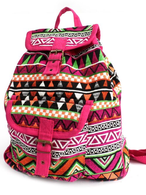 Jacquard Backpack Pink Multi