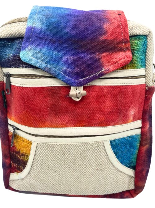 Tie-dye Hemp Messenger Bag 2 Zip