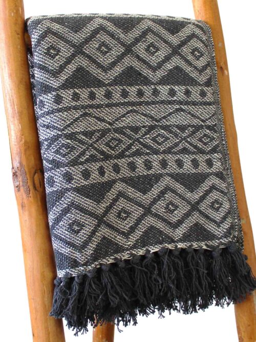 Boho Comfort Throws - Grey Geometric