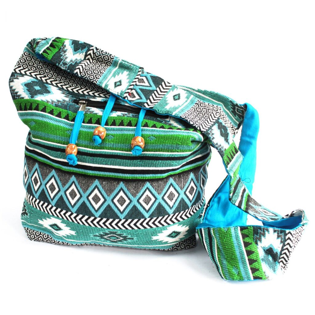Jacquard Shoulder Bag Green Multi