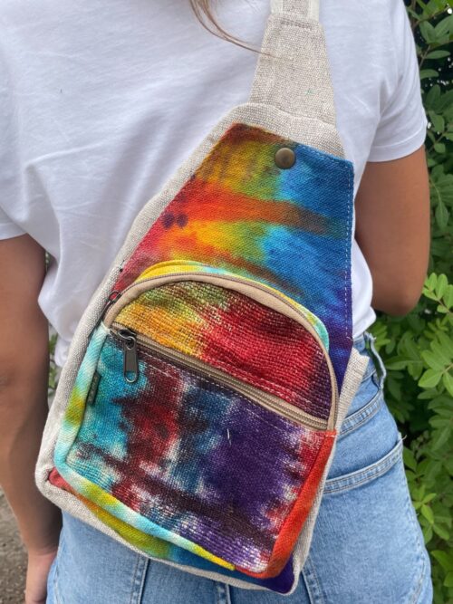 Tiedye Hemp Sling Shoulder Bag