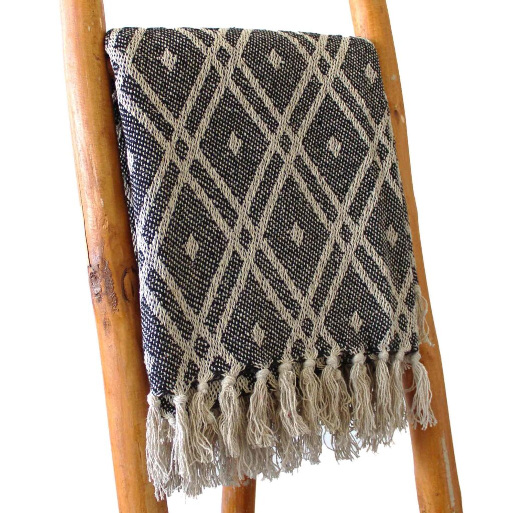 Boho Comfort Throws - Black-Biege Regency