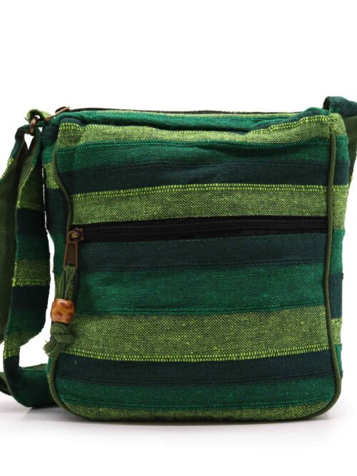 Nepalese Square Shoulder Bag Green