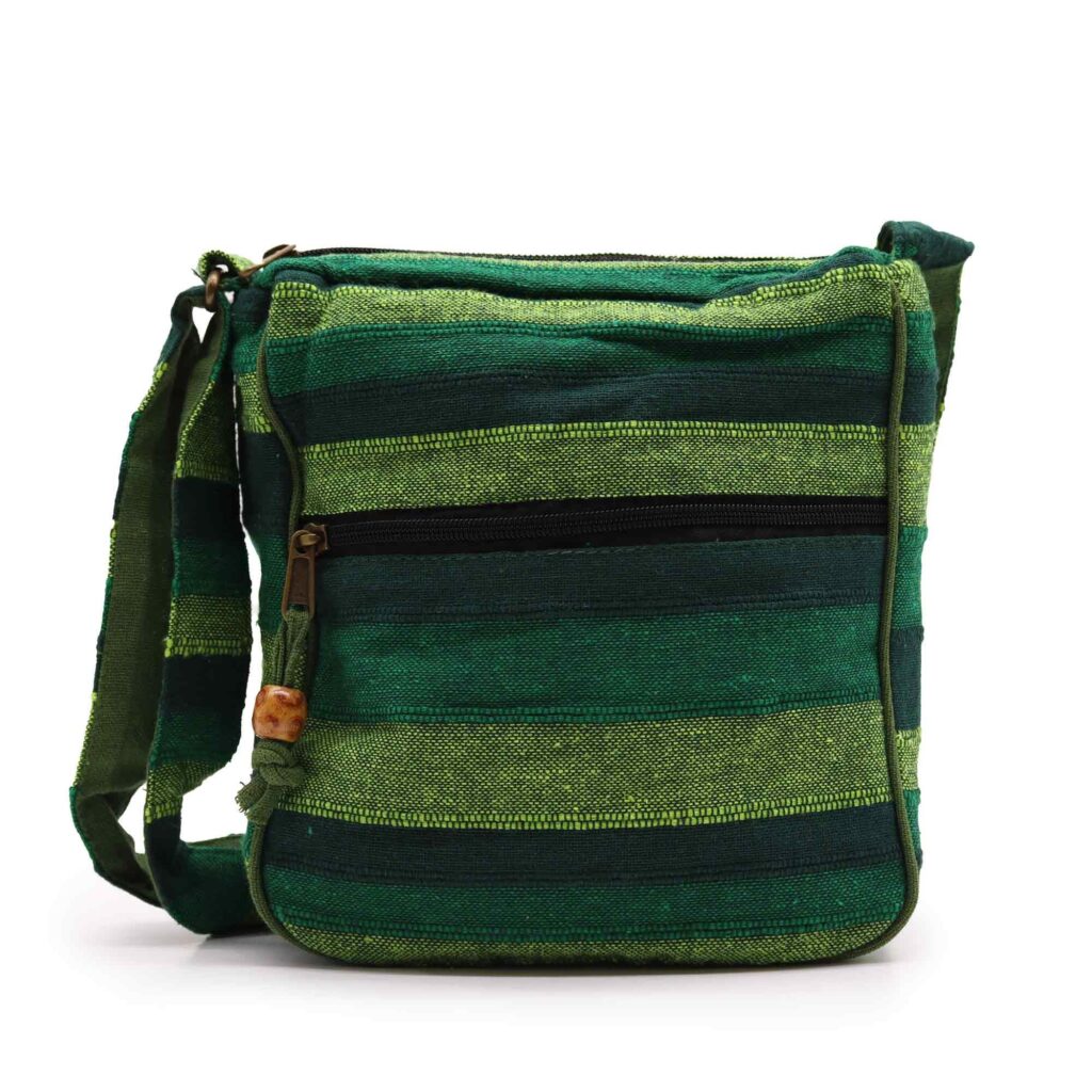 Nepalese Square Shoulder Bag Green