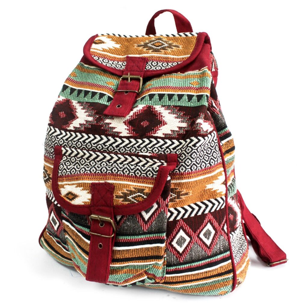 Jacquard Backpack Chocolate Multi
