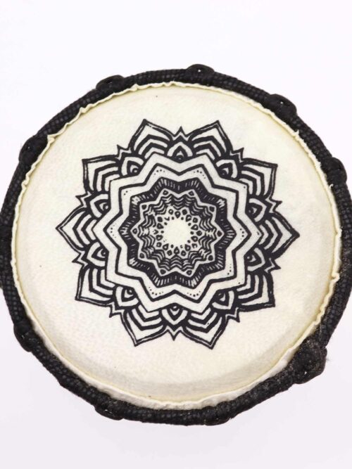 Mandala Wide Top Djembe Drum - 15cm